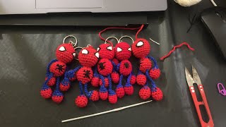 Llavero de Hombre Araña a crochet  Idea de negocio 💰💰🤑💰🤑💰🤑💰🤑💰🤑💵💵💵 [upl. by Iztim]