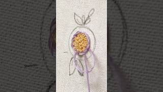 Rose embroidery looped blanket stitch shorts shortvideo [upl. by Alleunam906]