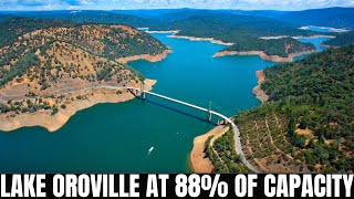 Lake Oroville Water Levels Rise Reaching 88 Capacity [upl. by Sherrard]