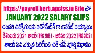 AP GOVT EMPLOYEES JANUARY 2022 PAYSLIP AUTOMATICALLY GENERATED DEC2021 vs JAN2022 SALARY COMPARISON [upl. by Adnerak]