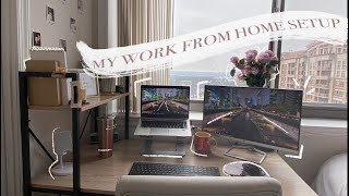 MY WFH SETUP amp DESK TOUR  corporate consulting working from home fulltime  wfh essentials [upl. by Yblok708]