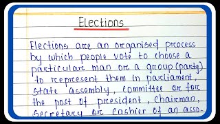 election essay in English  Essay on Election In India In English  Essay writing in English [upl. by Enilatan]