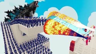 100x GODZILLA  2x GIANT vs 3x EVERY GOD  Totally Accurate Battle Simulator TABS [upl. by Laden]