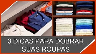 Como Dobrar Camisa Camiseta e Meia  3 Dicas [upl. by Eyot]