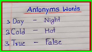 Antonyms words  20 Antonyms word in English  Opposite words  Most common and useful Antonyms [upl. by Pansir]