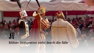 Nach Prinzenproklamation Kölner Dreigestirn zieht durch die Säle [upl. by Kreiner749]