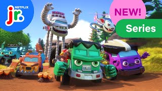 Mighty Monsterwheelies NEW SERIES Trailer  Netflix Jr [upl. by Neitsirhc607]