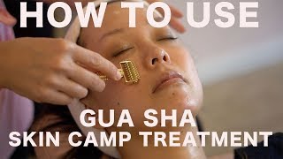 HOW TO USE A GUA SHA  SKIN CAMP FACIAL SCULPT TREATMENT  SEREIN WU [upl. by Stoughton]