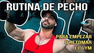 RUTINA DE PECHO PARA EMPEZAR O RETOMAR EL GYM  Gymtopz [upl. by Elok]