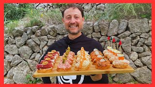 5 CANAPÉS MUY FÁCILES con Pan Tostado 😋  GUILLE RODRIGUEZ [upl. by Alain]