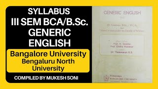 3rd Sem BCABScGeneric English SyllabusBUBNU [upl. by Hagan]