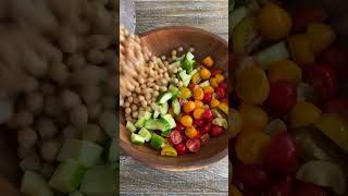 Colorful Chickpea Salad with Mozzarella amp Avocado  Easy Healthy Meal Prep Salad Recipe [upl. by Ehudd]