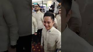 Ilocos Norte Rep Sandro Marcos wore a designer barong from Salvo for his father’s third SONA [upl. by Nnayrb]