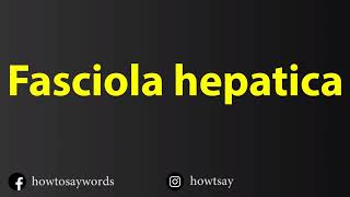 How To Pronounce Fasciola hepatica [upl. by Atthia671]