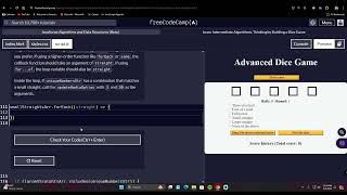 Algorithmic Thinking Dice Game 85 [upl. by Eellehs]