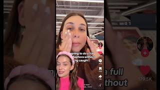 A full face of makeup with Sephora testers former Sephora beauty advisor reacts sephora [upl. by Yeneffit322]