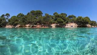 Côte dAzur Best Beach Mesmerizing Beach Scene With The Bluest Waters and Endless Azure Blue Sky [upl. by Orgell]