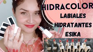 Reseña de labiales Hidracolor de Esika 💋💄LABIALES HIDRATANTES [upl. by Falkner]