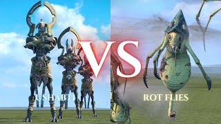 WARHAMMER III Total War  Ushabti VS Rot Flies [upl. by Caasi573]