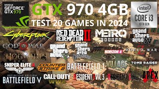 GTX 970 4GB  Test 20 Games in 2024 [upl. by Ahsimek]