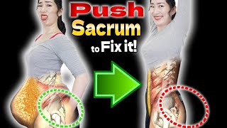 Push Sacrum and Raise your Arms 5 times a day for 2 weeks then Bulging Belly Fat will be Removed [upl. by Brenn]