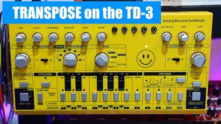 Behringer TD3 tutorial  Transpose   Easy [upl. by Arobed]