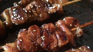 Brochette de poulet façon yakitori  Recette SOCOOKING [upl. by Ardnohsed555]