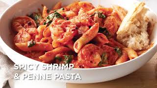 Emerils Spicy Shrimp Penne  Pasta amp Beyond Pasta Maker Recipes [upl. by Ardnahcal157]