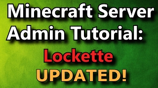 Minecraft Admin HowTo Lockette UPDATED FREE [upl. by Enneillij]