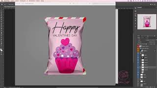 Como hacer el empaque digital de tus CHIPS BAGS  CANDY BAGS con Photoshop [upl. by Xylina]