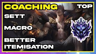 Coaching a Diamond Sett Top on Macro and Itemization  League of Legends Coaching [upl. by Yseult624]