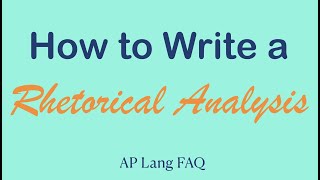 How to Write a Rhetorical Analysis Essay  UPDATED  Coach Hall Writes [upl. by Ellekcim]