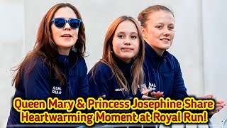 Queen Mary of Denmark Shares a Sweet Moment with Princess Josephine at the Royal Run [upl. by Georgy]