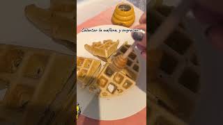 Receta GofresdeAvena cocinando gofres Gofressaludable wafles Saludable [upl. by Rap]