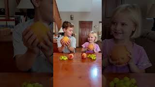 🍇🍎🍊Fruit telepathy challenge kidsfun [upl. by Assirek474]