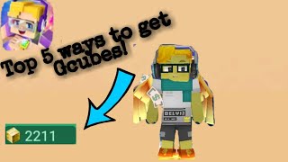 Top 5 ways to get Gcubes in Blockman Go [upl. by Anaile13]