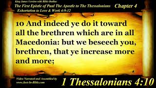 1 Thessalonians Chapter 4  Bible Book 52  The Holy Bible KJV Read Along AudioVideoText [upl. by Song]