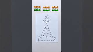 Indian 🇮🇳 flag drawing shorts flag drawing trending viralshorts [upl. by Onilatac563]