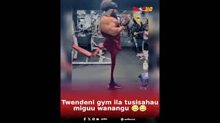 Mazoezi tufanya ya mikono na miguu wakuu 😂 funny comedy gym train workout fyp youtubeshorts [upl. by Nicolea]