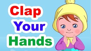 Clap Your Hands Listen To The Music  Nursery Rhyme with Lyrics  Kids Songs  Poems For Kids [upl. by Marilou]