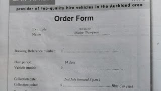 Order form vehicle hire listening test 4 book 1ieltswithAman [upl. by Neeluj]