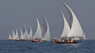 Racing of the Dhows in Abu Dhabi  Volvo Ocean Race 201112 [upl. by Rheingold878]