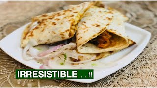 Chicken Tortilla Wrap  How To Make Restaurant Style Chicken Frankie  Lunch Box Idea [upl. by Soisatsana]