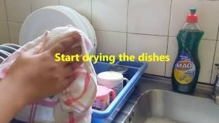 I can learn how to wash dishes  Quick and easy video tutorial for beginners [upl. by Schlenger]