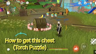 Precious chest in Basin of Unnumbered Flames  Pyro torch puzzle Natlan chest [upl. by Ainecey]