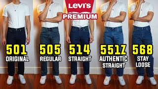 COMPLETE Guide To Levis Straight Fit Jeans 501 505 514 551Z 568 [upl. by Roseanne]