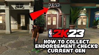 WHERE TO PICK UP VC ENDORSEMENT CHECKS IN NBA 2K23 — PURSER’S DESK  OFFICE [upl. by Royal]