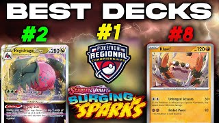 Top 10 Best Pokemon TCG Decks Toronto Regionals Surging Sparks [upl. by Amory]