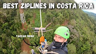 BEST Ziplines in COSTA RICA  Tarzan Swing  Monteverde Cloud Forest [upl. by Kapor]