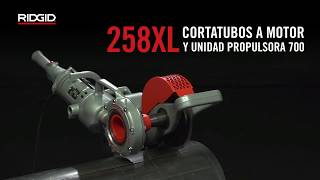 RIDGID Cortador de tubos motorizado modelo 258XL [upl. by Aerised]